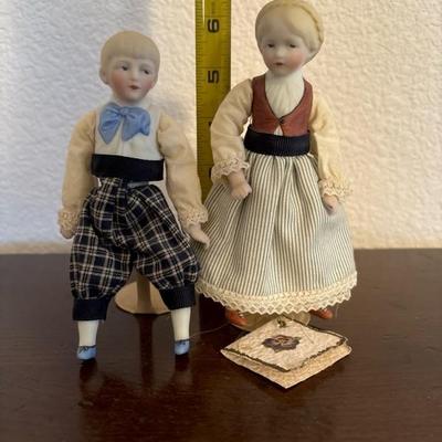 Lot 62 - Handmade Bisque Boy and Girl “Heidi and Hans"