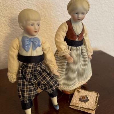 Lot 62 - Handmade Bisque Boy and Girl “Heidi and Hans"