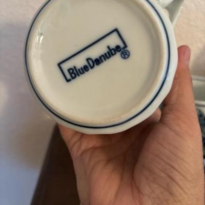 Lot 65 - Blue and White Dishes, including one Blue Danube made in Italy, Silk Orchid and Candle Holders