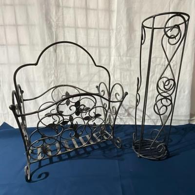 Metal Magazine rack and toilet paper holder