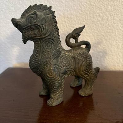 Lot 66 - Pair of Bronze Mandalay Style Lions