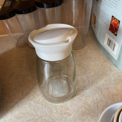 MINI FOOD PROCESSOR, CANISTERS, COOK BOOKS AND BAKING ITEMS