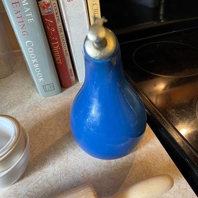 MINI FOOD PROCESSOR, CANISTERS, COOK BOOKS AND BAKING ITEMS