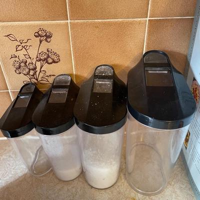 MINI FOOD PROCESSOR, CANISTERS, COOK BOOKS AND BAKING ITEMS