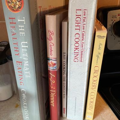MINI FOOD PROCESSOR, CANISTERS, COOK BOOKS AND BAKING ITEMS