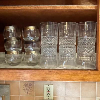 CRYSTAL DOUBLE OLD FASHION AND VINTAGE ROLY POLY GLASSWARE