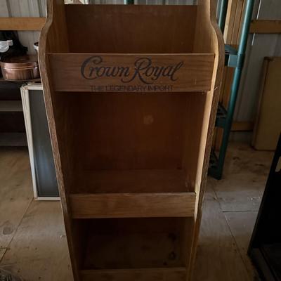 Crown royal wooden shelf