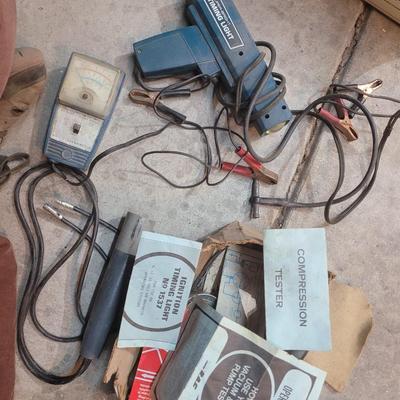 Timing light, compression tester and dwell tachometer