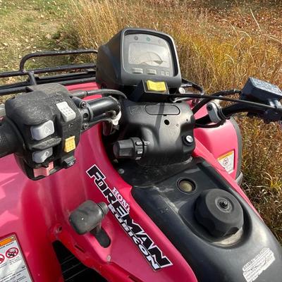 Red Honda Forman 4 Wheeler, use for parts additional pictures added