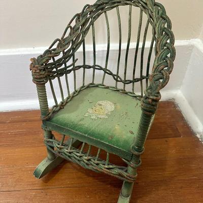 Vintage Rocking Doll Chair