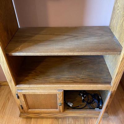 Wooden TV Stand on Rollers