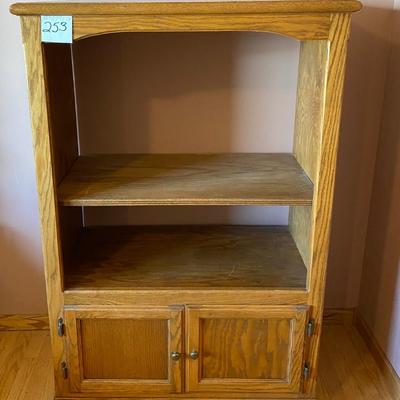 Wooden TV Stand on Rollers
