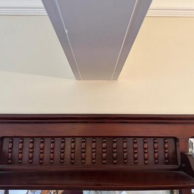 Antique Victorian Carved Wood Mirror Shelf
