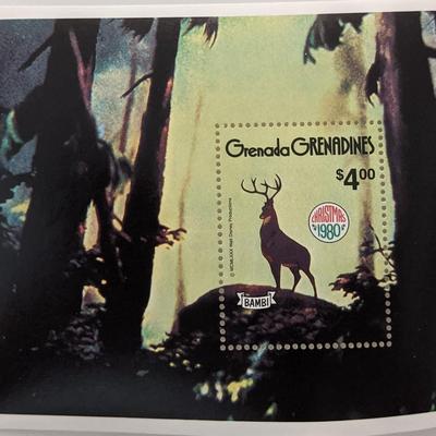 Grenada 1980 Bambi Souvenir Stamp Sheet
