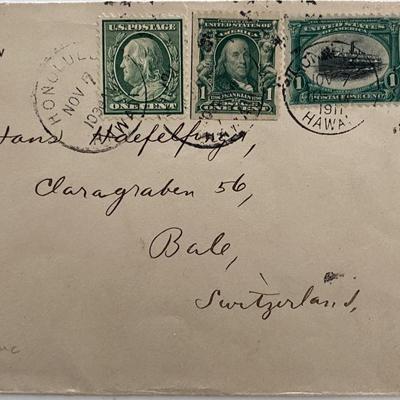 Territory of Hawaii shifted vignette on stamp