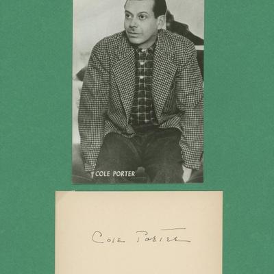 Cole Porter signature cut