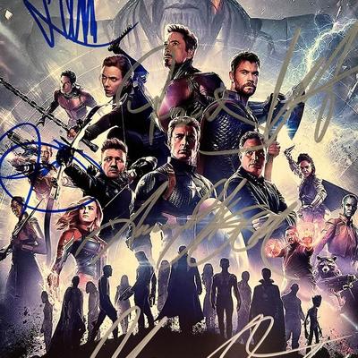 Avengers cast signed movie photo