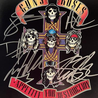 Guns N' Roses band signed photo
