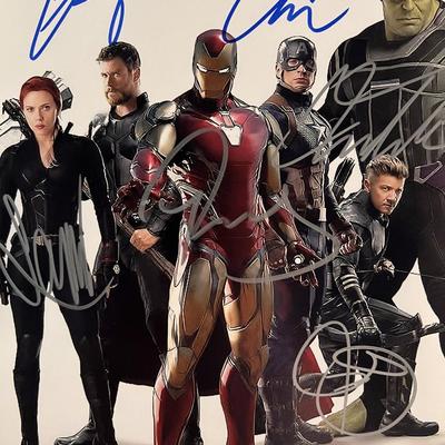 The Avengers cast signed photo