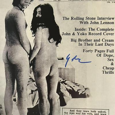 Yoko Ono signed photo