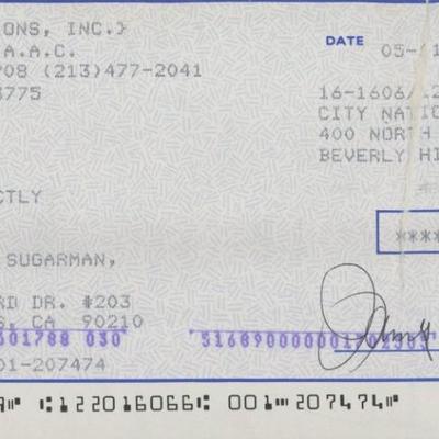 James Farentino signed check