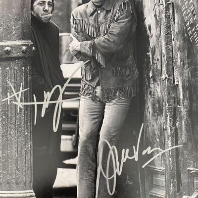 Midnight Cowboy Dustin Hoffman and Jon Voight signed photo