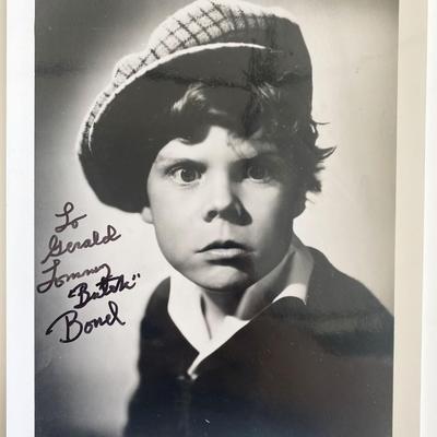 Our Gang Tommy Bond signed photo