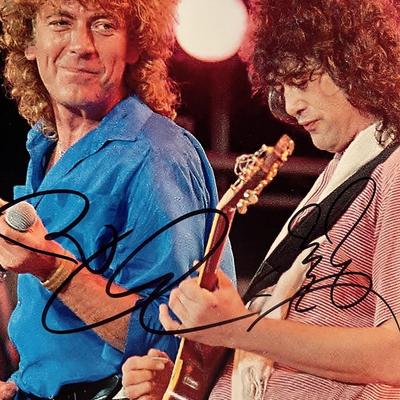 Led Zeppelin band signed photo