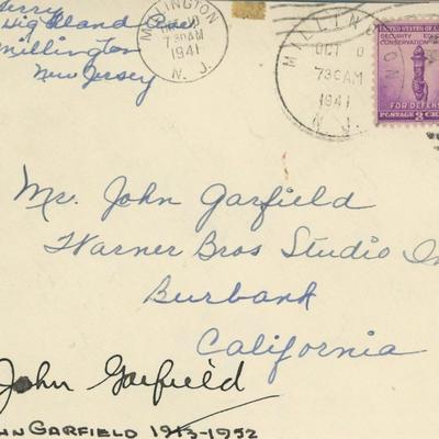 John Garfield signed envelope