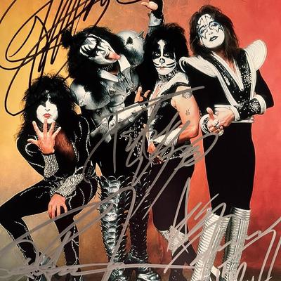 Kiss band signed photo 