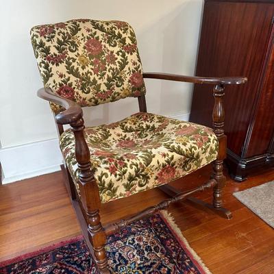 Vintage Wooden Rocking Chair (See Details)