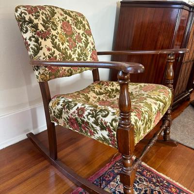 Vintage Wooden Rocking Chair (See Details)