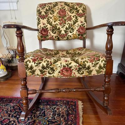 Vintage Wooden Rocking Chair (See Details)