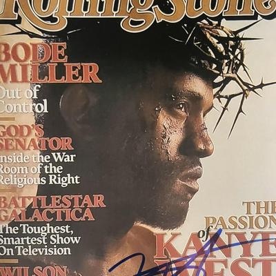Kanye West signed Rolling Stone Magazine cover photo
