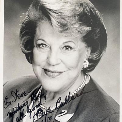 Kaye Ballard signed photo