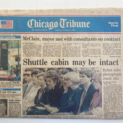 Chicago Tribune Original 1986 Vintage Newspaper