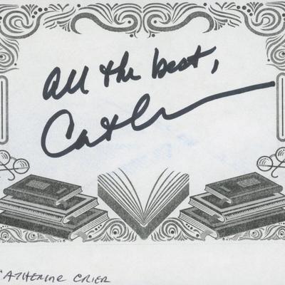 Catherine Crier signed bookplate