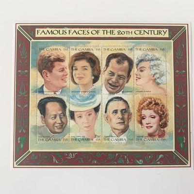 Famous Faces of the 20th Century Stamp Set - The Gambia - 1996
