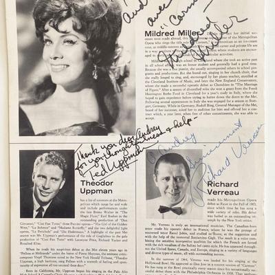 Metropolitan Opera Bizet's Carmen cast signed program