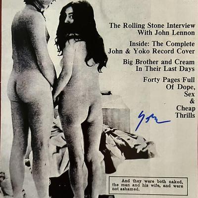 Yoko Ono signed photo. GFA Authenticated
