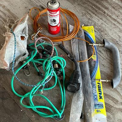 Windshield wiper, tail light, bungie cords, etc