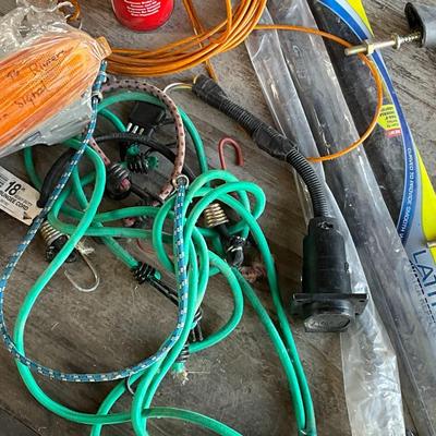 Windshield wiper, tail light, bungie cords, etc