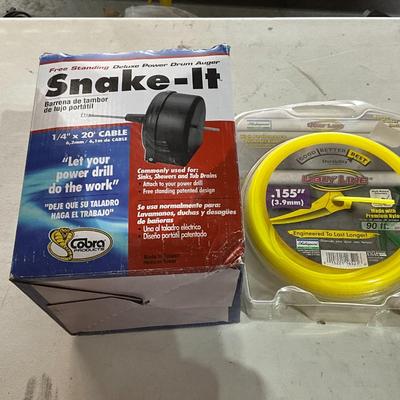 Snake-It and yellow Ugly Line (spooled trimmer line)