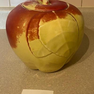 Vintage Apple Cookie Jar