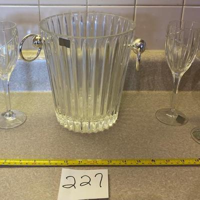 Mikasa Crystal Wine Chilling Bucket and Glasses