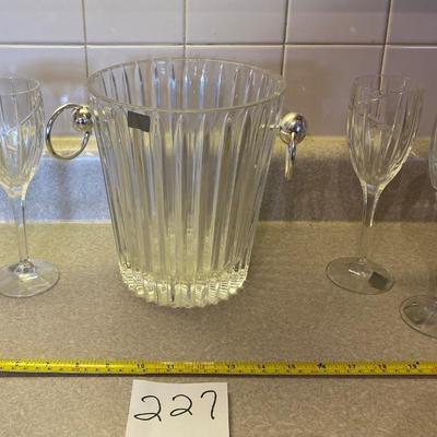 Mikasa Crystal Wine Chilling Bucket and Glasses