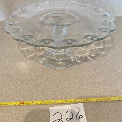 Vintage Glass Pedestal Cake Plate
