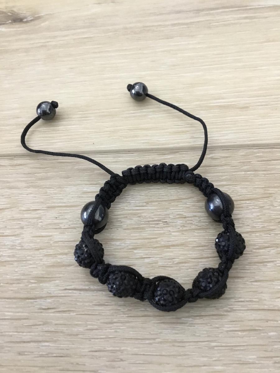 Black beaded rhinestone adjustable | EstateSales.org