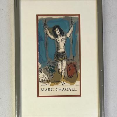 1967 Trapeze Acrobat with Bird Lithograph by Marc Chagall