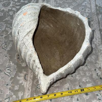 Vintage French TerraCotta Seashell Shell Garden Planter Pot